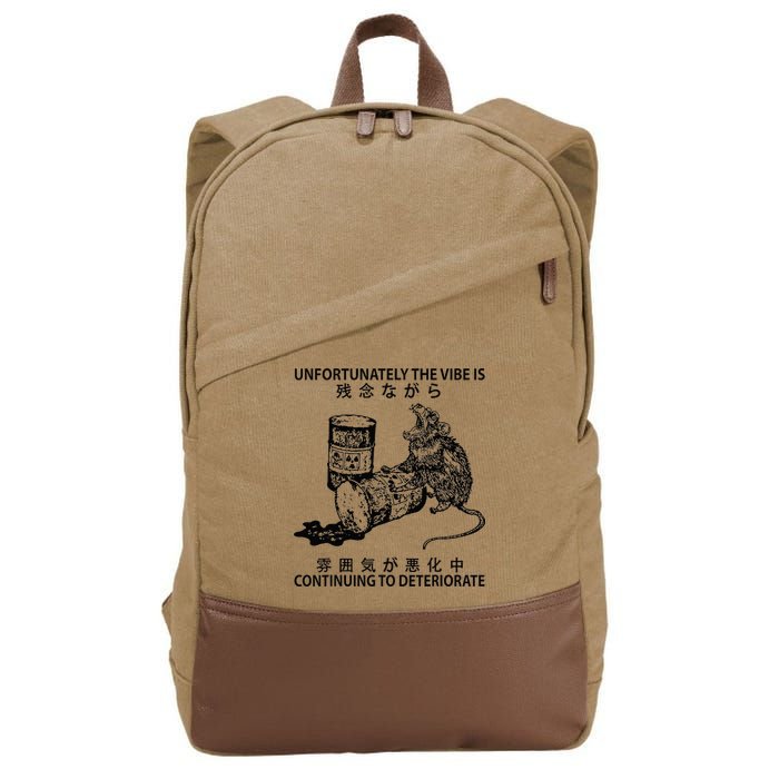 Mouse Unfortunately The Vibe Is Continuing To Deteriorate Cotton Canvas Backpack