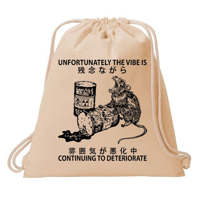 Mouse Unfortunately The Vibe Is Continuing To Deteriorate Drawstring Bag