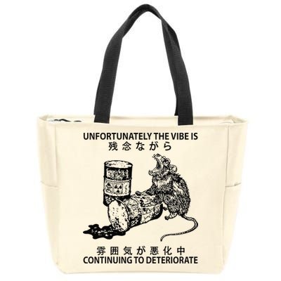 Mouse Unfortunately The Vibe Is Continuing To Deteriorate Zip Tote Bag