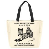 Mouse Unfortunately The Vibe Is Continuing To Deteriorate Zip Tote Bag