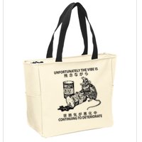 Mouse Unfortunately The Vibe Is Continuing To Deteriorate Zip Tote Bag