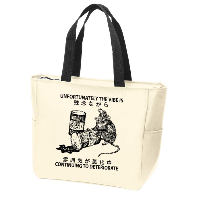 Mouse Unfortunately The Vibe Is Continuing To Deteriorate Zip Tote Bag