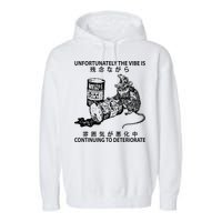 Mouse Unfortunately The Vibe Is Continuing To Deteriorate Garment-Dyed Fleece Hoodie