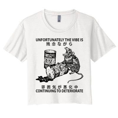 Mouse Unfortunately The Vibe Is Continuing To Deteriorate Crop Top