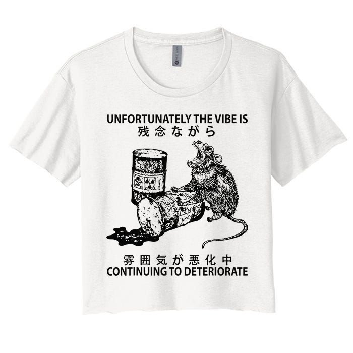 Mouse Unfortunately The Vibe Is Continuing To Deteriorate Crop Top