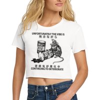Mouse Unfortunately The Vibe Is Continuing To Deteriorate Crop Top
