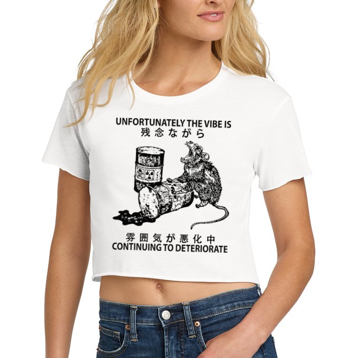 Mouse Unfortunately The Vibe Is Continuing To Deteriorate Crop Top