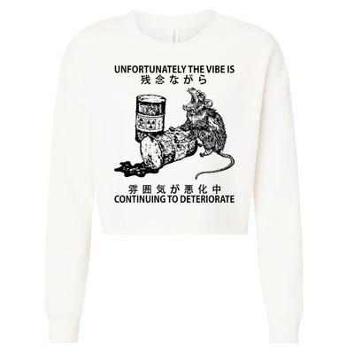 Mouse Unfortunately The Vibe Is Continuing To Deteriorate Cropped Pullover Crew