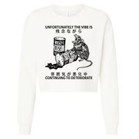 Mouse Unfortunately The Vibe Is Continuing To Deteriorate Cropped Pullover Crew