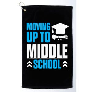 Moving Up To Middle School Elementary School Graduation Platinum Collection Golf Towel