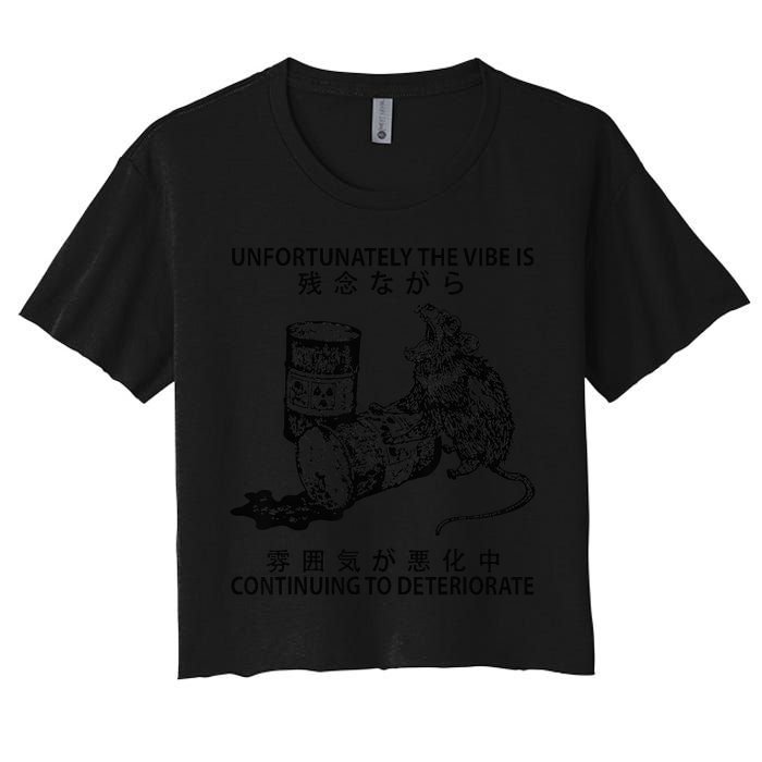 Mouse Unfortunately The Vibe Is Continuing To Deteriorate Crop Top