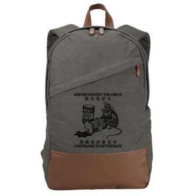 Mouse Unfortunately The Vibe Is Continuing To Deteriorate Cotton Canvas Backpack
