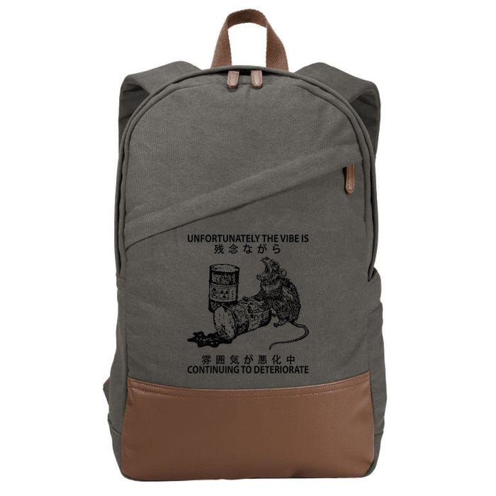 Mouse Unfortunately The Vibe Is Continuing To Deteriorate Cotton Canvas Backpack