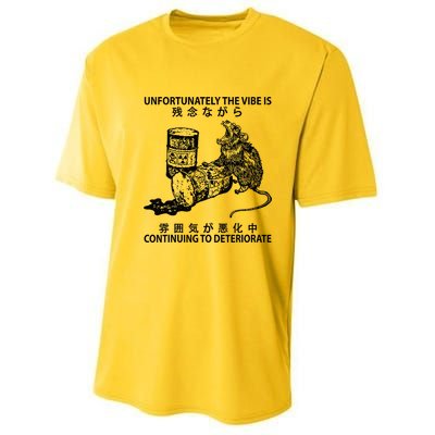Mouse Unfortunately The Vibe Is Continuing To Deteriorate Youth Performance Sprint T-Shirt