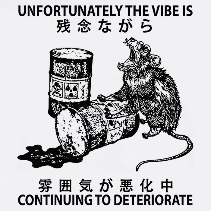 Mouse Unfortunately The Vibe Is Continuing To Deteriorate Garment-Dyed Sweatshirt