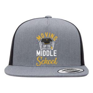 Moving Up To Middle School Graduation Teacher Flat Bill Trucker Hat