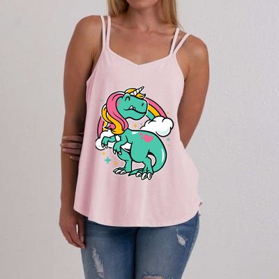 Majestic Unicornasaurus T Rex Unicorn Boy Girl Dinosaur Women's Strappy Tank