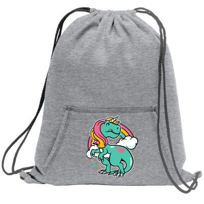 Majestic Unicornasaurus T Rex Unicorn Boy Girl Dinosaur Sweatshirt Cinch Pack Bag