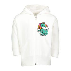 Majestic Unicornasaurus T Rex Unicorn Boy Girl Dinosaur Toddler Zip Fleece Hoodie