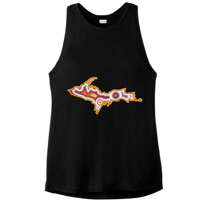 Michigan U.P. Upper Peninsula Agate Collector Ladies PosiCharge Tri-Blend Wicking Tank