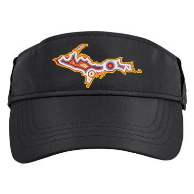 Michigan U.P. Upper Peninsula Agate Collector Adult Drive Performance Visor