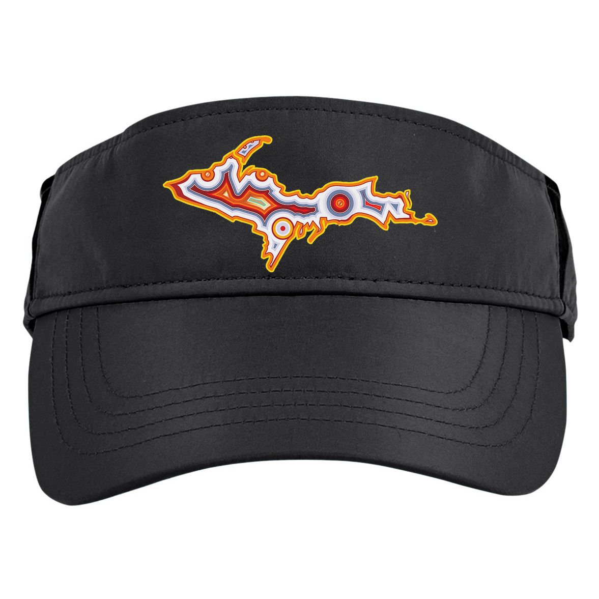 Michigan U.P. Upper Peninsula Agate Collector Adult Drive Performance Visor