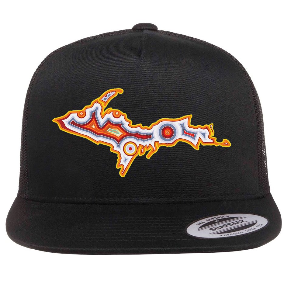 Michigan U.P. Upper Peninsula Agate Collector Flat Bill Trucker Hat