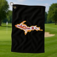 Michigan U.P. Upper Peninsula Agate Collector Golf Towel