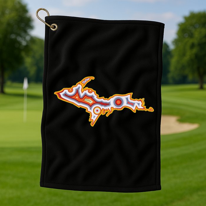 Michigan U.P. Upper Peninsula Agate Collector Golf Towel