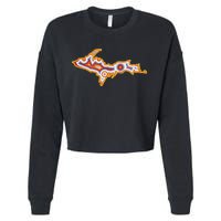 Michigan U.P. Upper Peninsula Agate Collector Cropped Pullover Crew