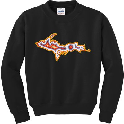 Michigan U.P. Upper Peninsula Agate Collector Kids Sweatshirt
