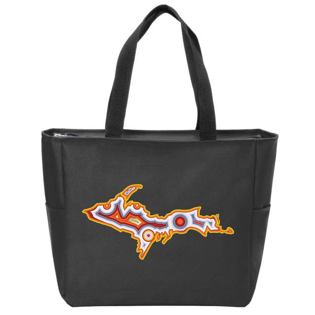Michigan U.P. Upper Peninsula Agate Collector Zip Tote Bag