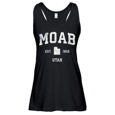 Moab Utah Ut Vintage Sports Ladies Essential Flowy Tank