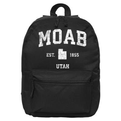 Moab Utah Ut Vintage Sports 16 in Basic Backpack