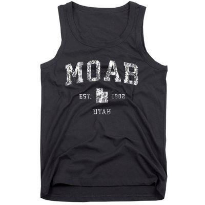 Moab Utah Ut Vintage Athletic Sports Tank Top