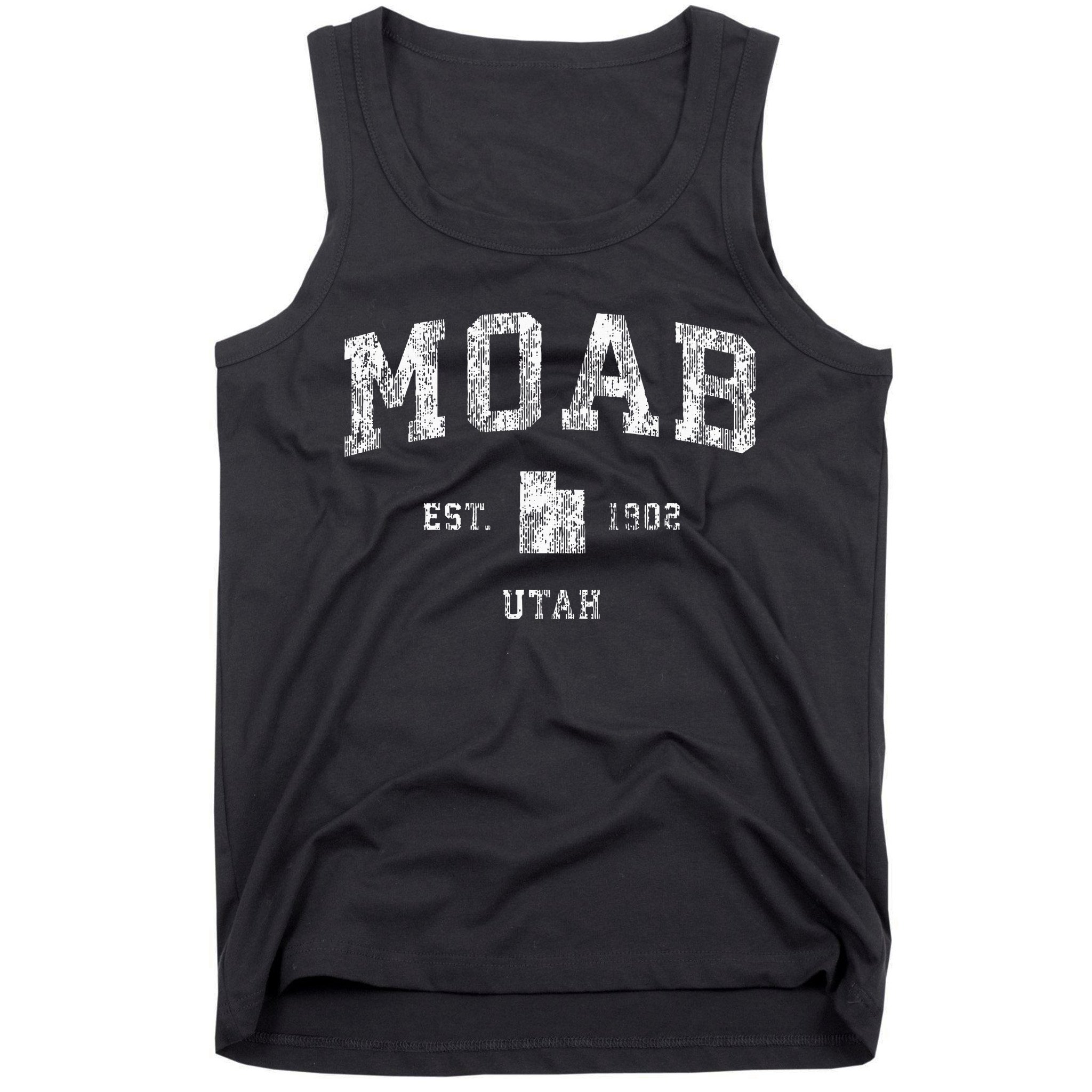 Moab Utah Ut Vintage Athletic Sports Design Tank Top