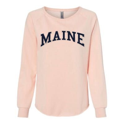 Maine Usa Varsity Style Womens California Wash Sweatshirt