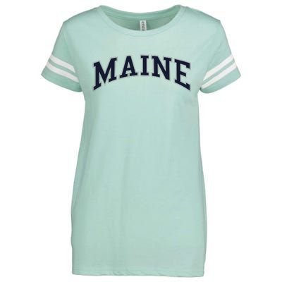 Maine Usa Varsity Style Enza Ladies Jersey Football T-Shirt