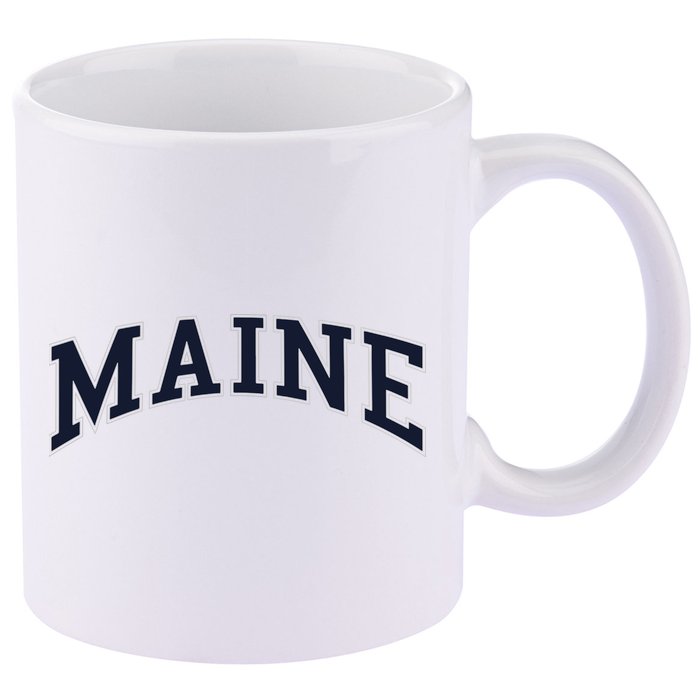 Maine Usa Varsity Style 11oz C Handle Ceramic Mug