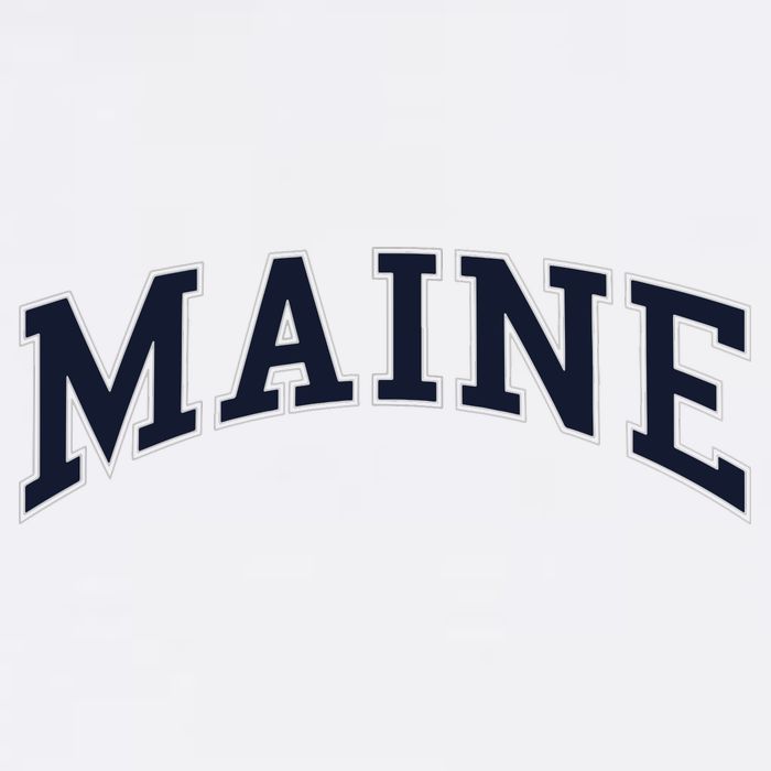 Maine Usa Varsity Style Cooling Performance Long Sleeve Crew