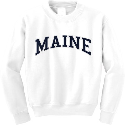 Maine Usa Varsity Style Kids Sweatshirt