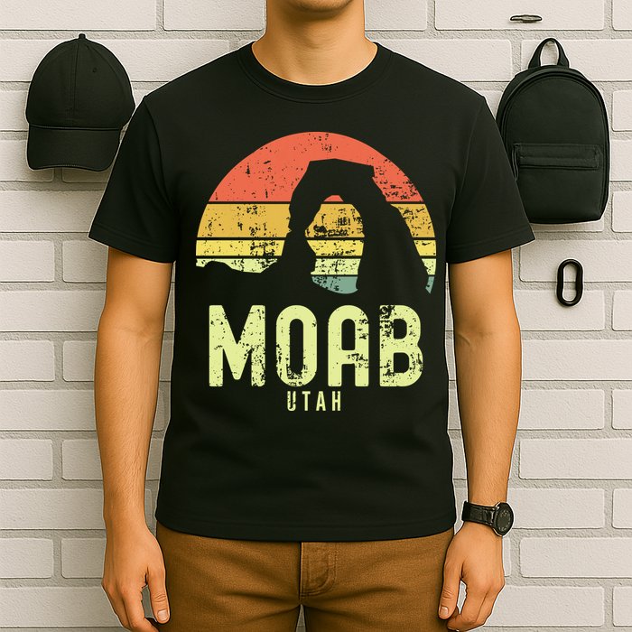 Moab Utah Vintage Sunset Arches Adventure Outdoors Meaningful T-Shirt