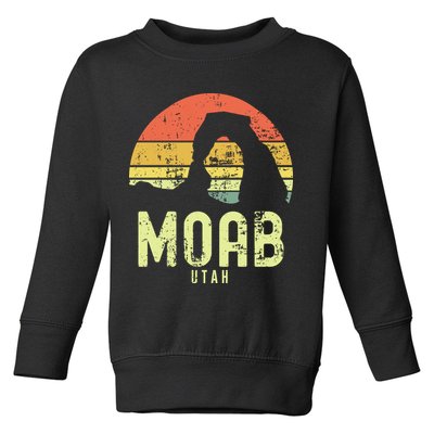 Moab Utah Vintage Sunset Arches Adventure Outdoors Meaningful Toddler Sweatshirt