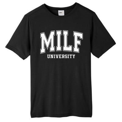 MILF University vintage funny saying sarcastic sexy mom MILF Tall Fusion ChromaSoft Performance T-Shirt