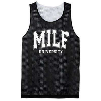 MILF University vintage funny saying sarcastic sexy mom MILF Mesh Reversible Basketball Jersey Tank