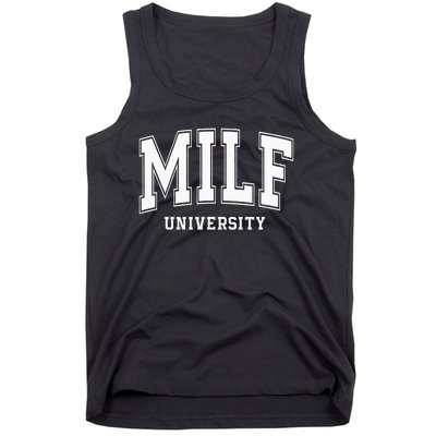 MILF University vintage funny saying sarcastic sexy mom MILF Tank Top