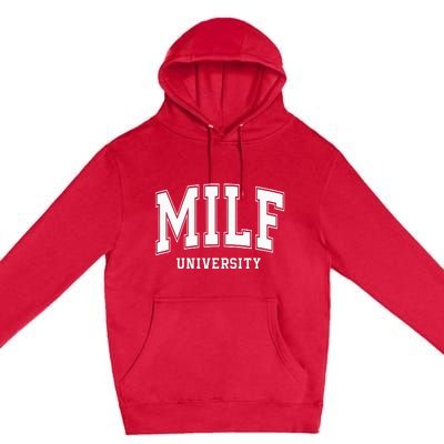 MILF University vintage funny saying sarcastic sexy mom MILF Premium Pullover Hoodie