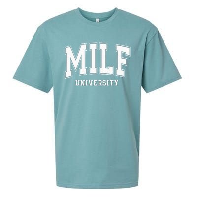 MILF University vintage funny saying sarcastic sexy mom MILF Sueded Cloud Jersey T-Shirt