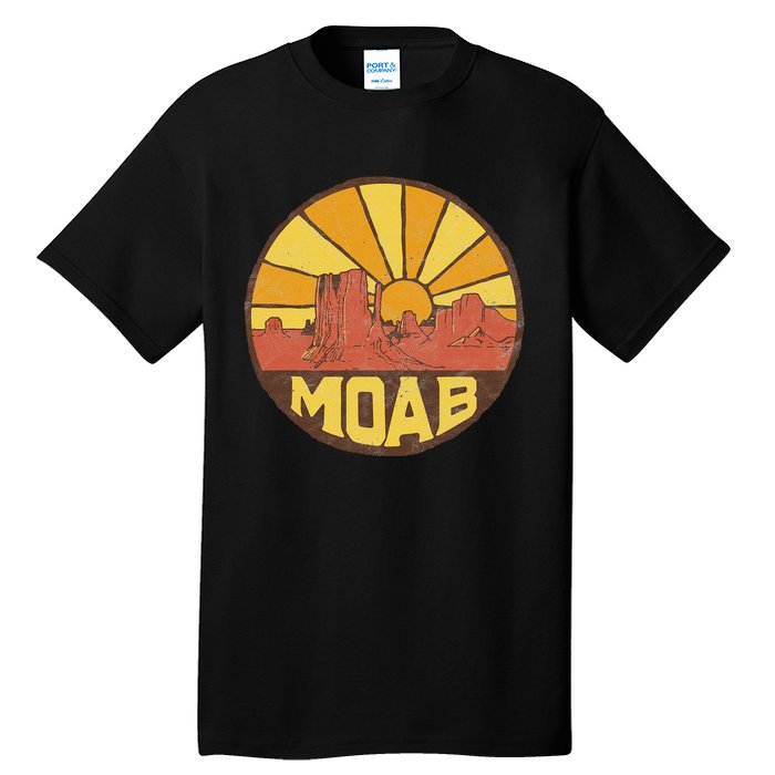 Moab Utah Vintage Desert Sunset 80s Tall T-Shirt