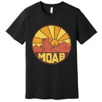 Moab Utah Vintage Desert Sunset 80s Premium T-Shirt